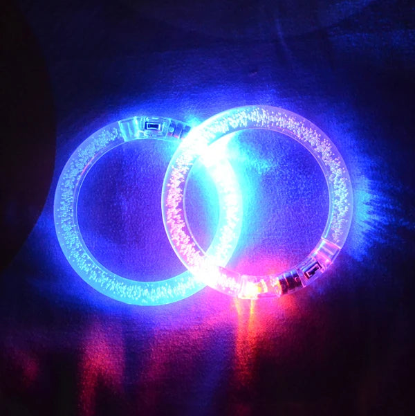 Bubble LED Bracelet 8"Premium Led Light  Flashing Bubble LED Bracelet 4Pc