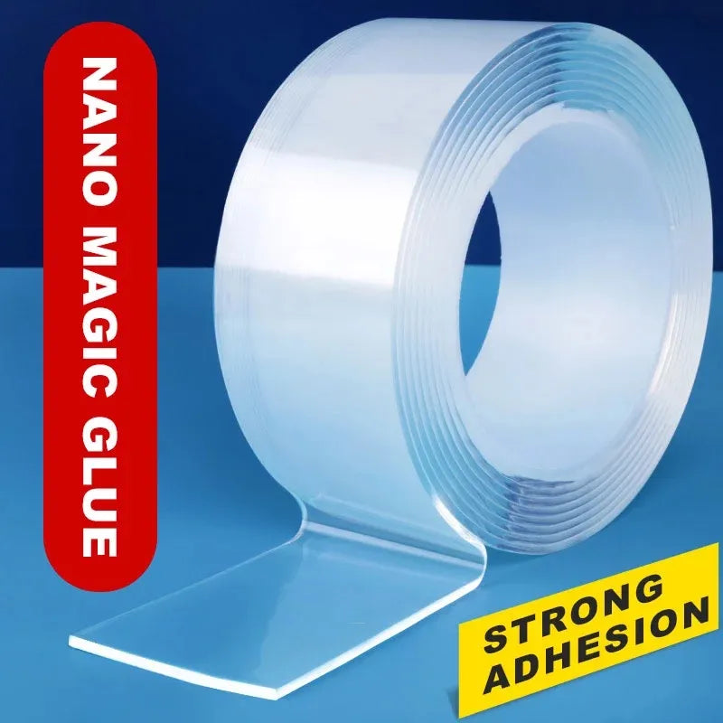 Reusable Nano Double-Sided Clear Adhesive Tape – Perfect for LED Strips & More