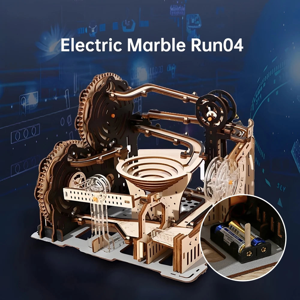 wooden 3d puzzle DIY Building blocks Kit Montessori Educational Toys Best marble run board games for adults giftly For Kids