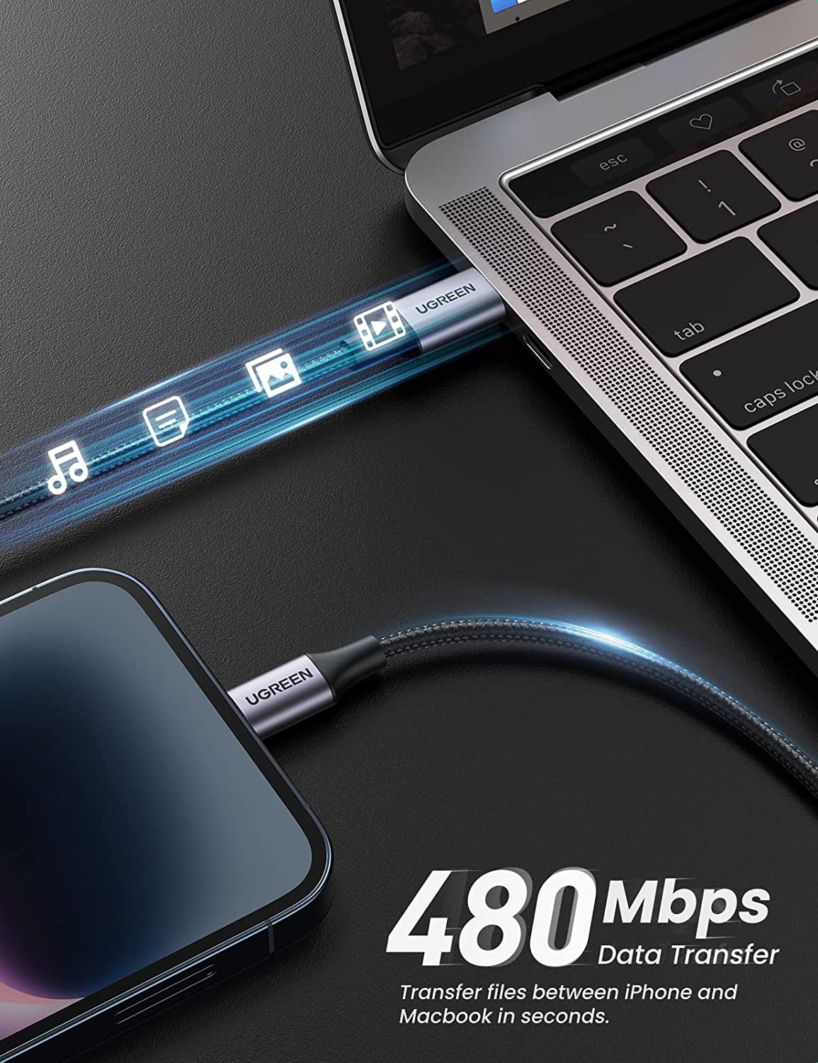 USB C to Lightning Cable 6FT - Mfi Certification Lightning Cable Compatible with Iphone 14/14 Pro/14 Pro Max, Iphone 13/12/11/X/XR/XS/8 Series, Ipad 9, Airpods Pro, and More